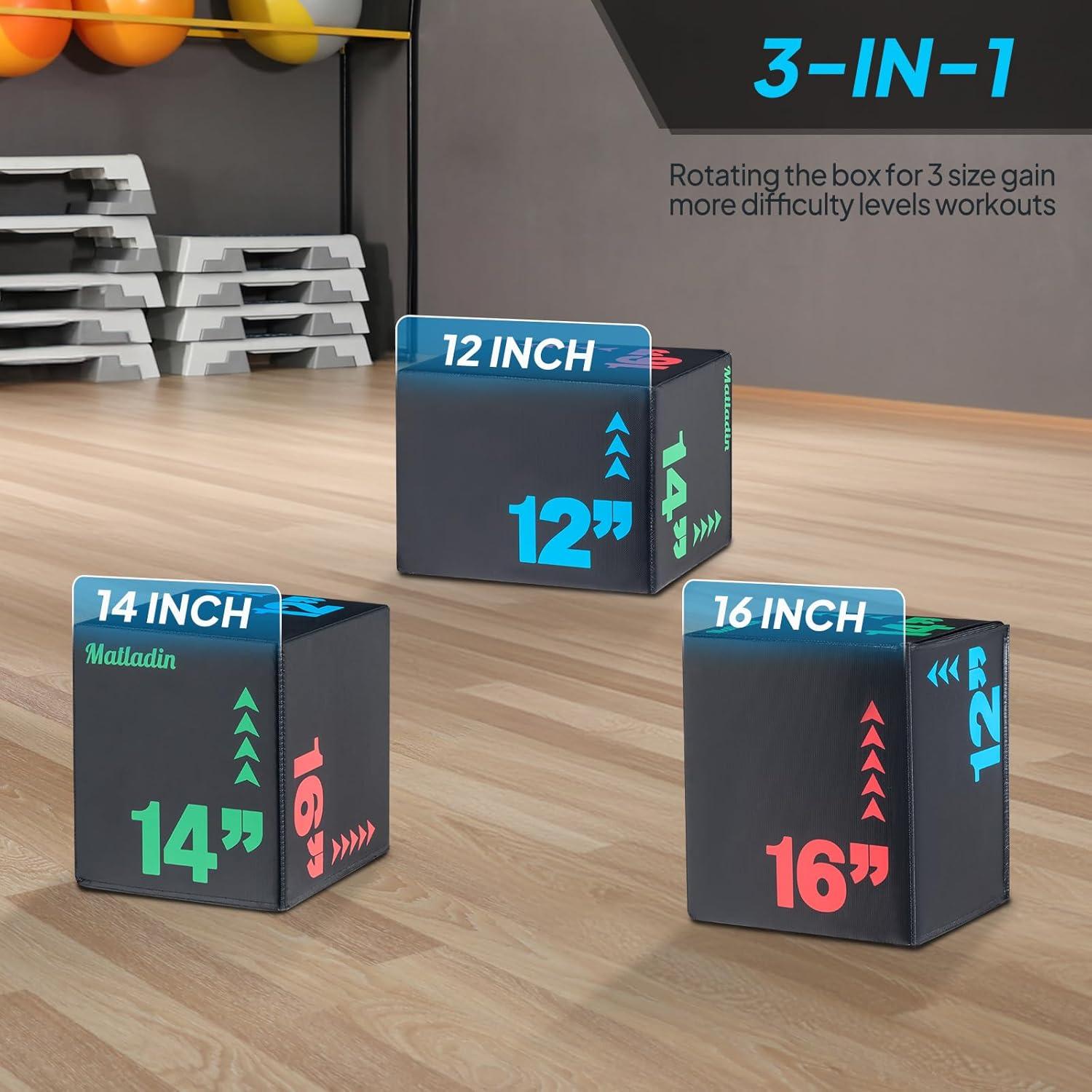 Caja de Salto Pliométrica Matladin MABX 3 Alturas 61 cm