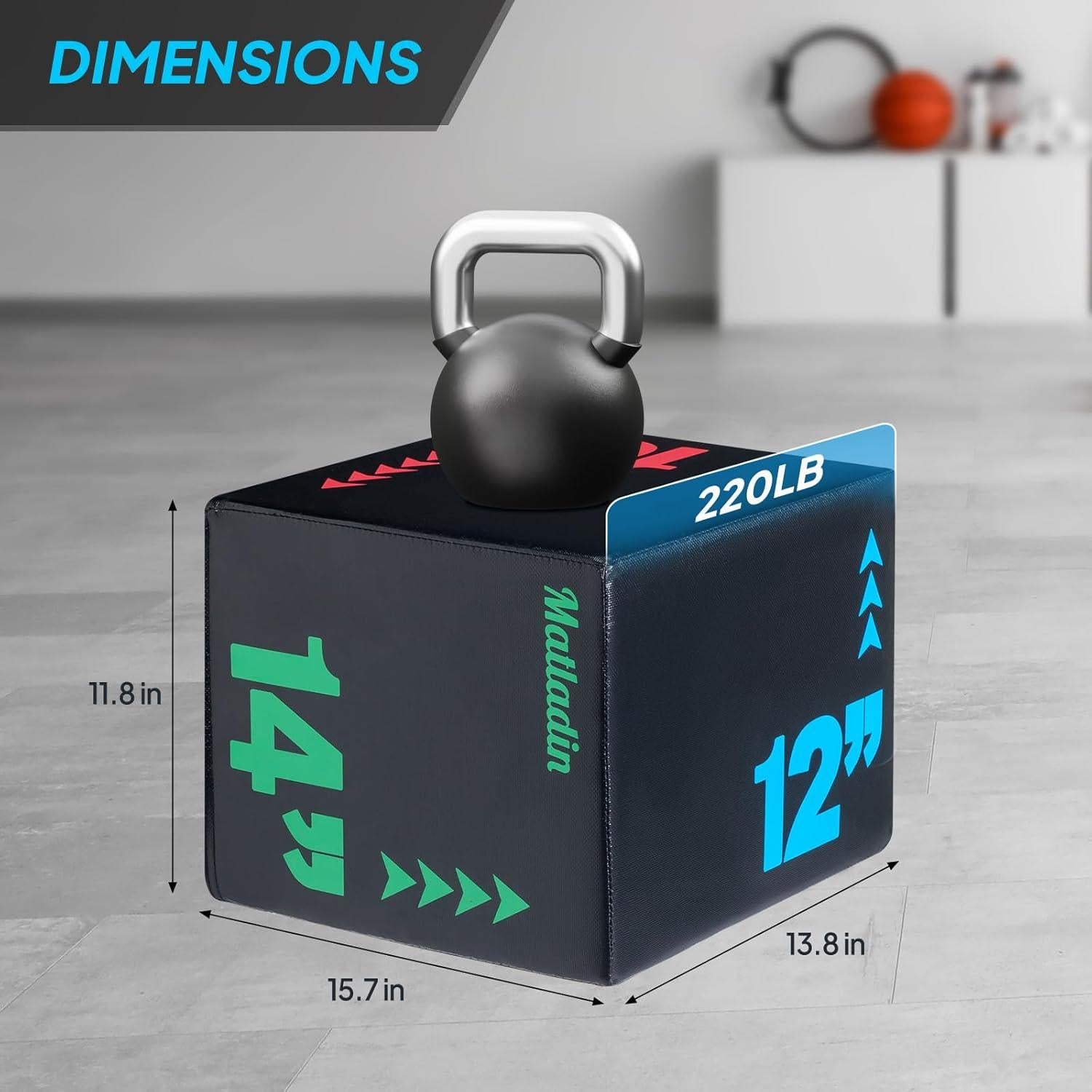 Caja de Salto Pliométrica Matladin MABX 3 Alturas 61 cm