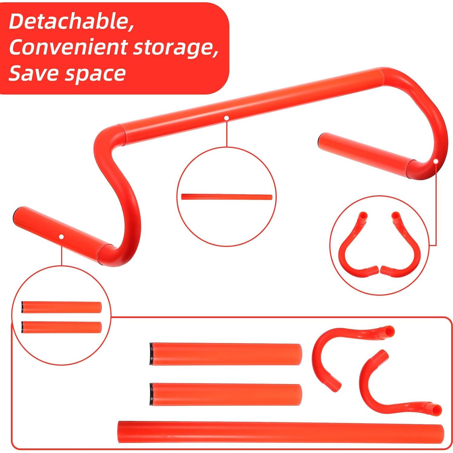 Paquete de 6 Vallas de Agilidad Desmontables Lemecima 15.24 cm