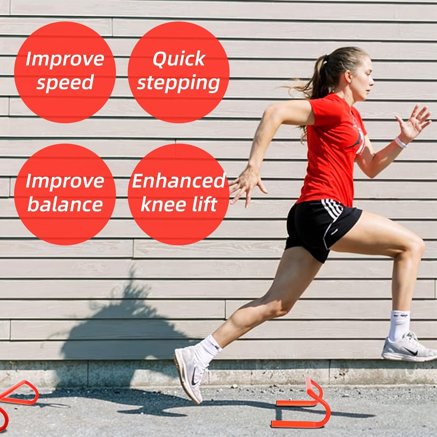 Paquete de 6 Vallas de Agilidad Desmontables Lemecima 15.24 cm