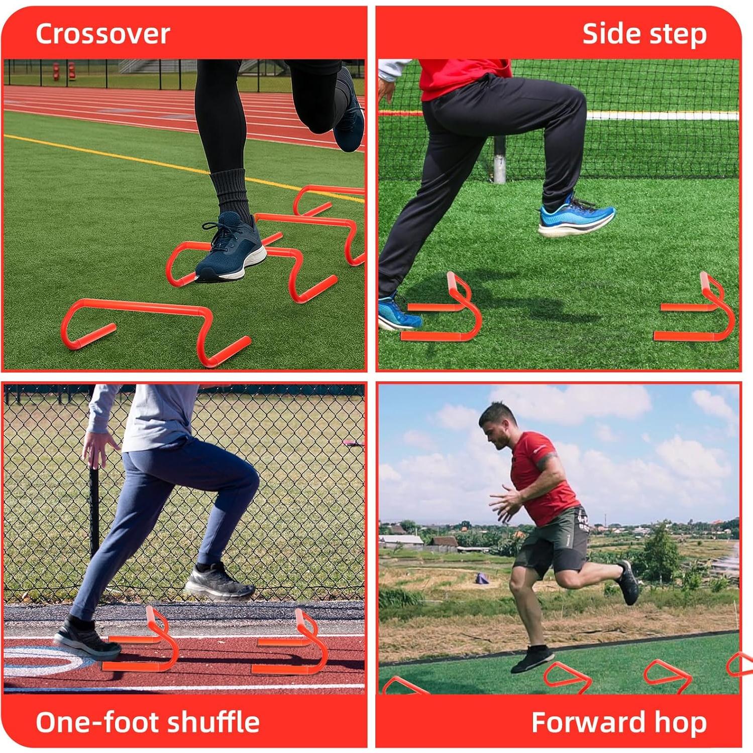 Paquete de 6 Vallas de Agilidad Desmontables Lemecima 15.24 cm