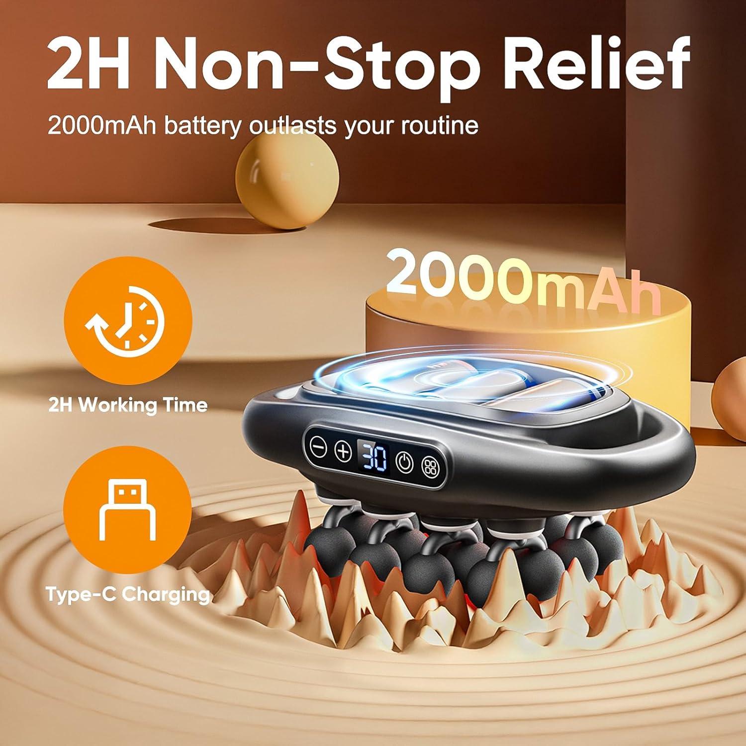 Pistola de Masaje FreeSinger 16 Cabezas - Alivio Muscular Silencioso