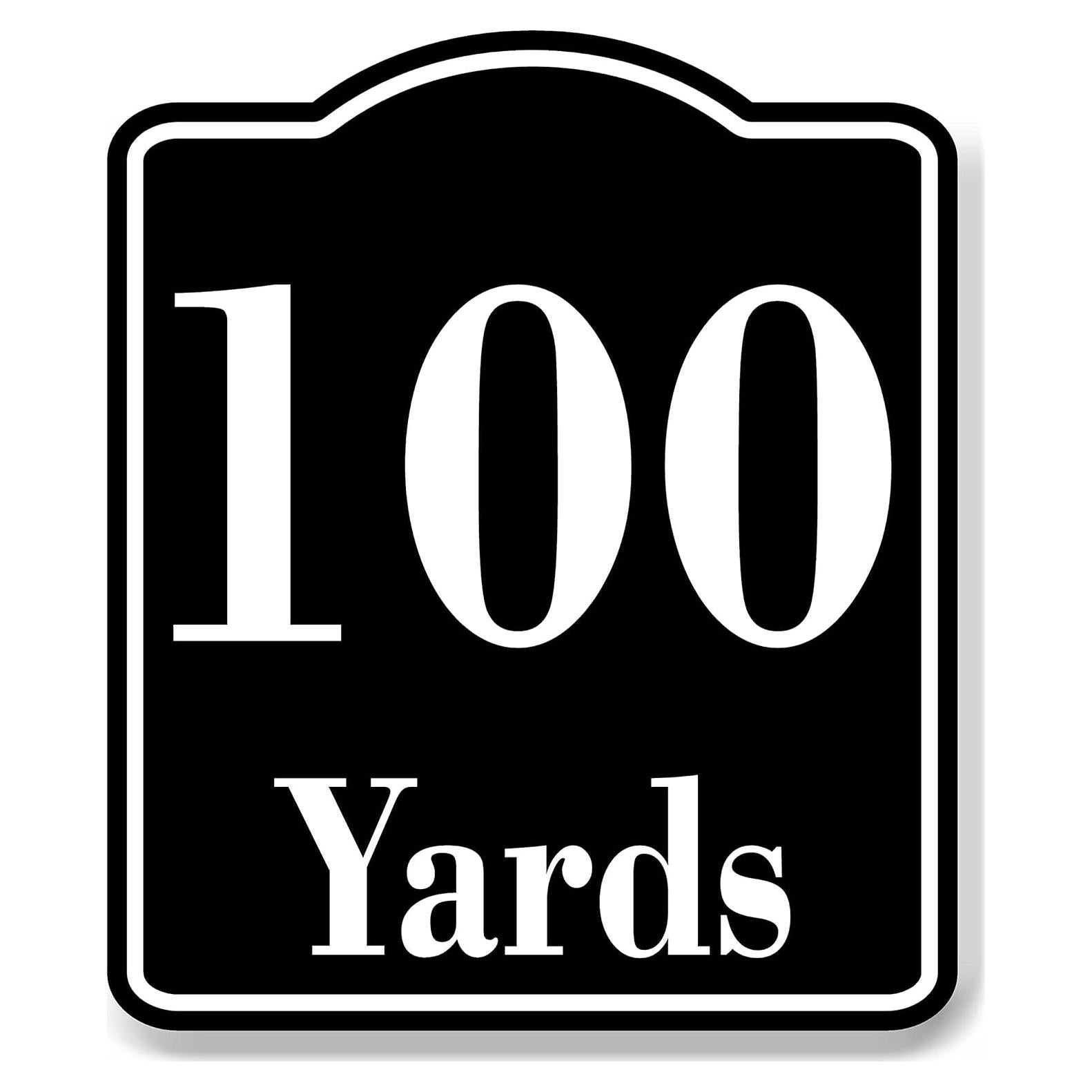 Marcador de Distancia 100 Yardas Work House Signs Aluminio