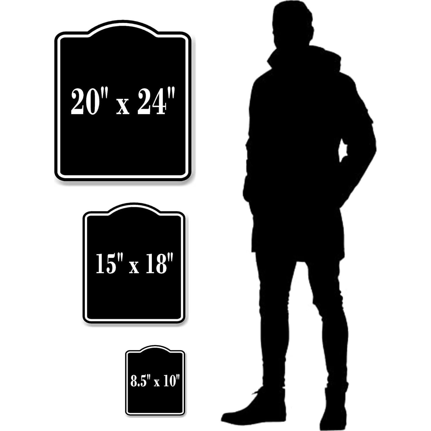 Marcador de Distancia 100 Yardas Work House Signs Aluminio