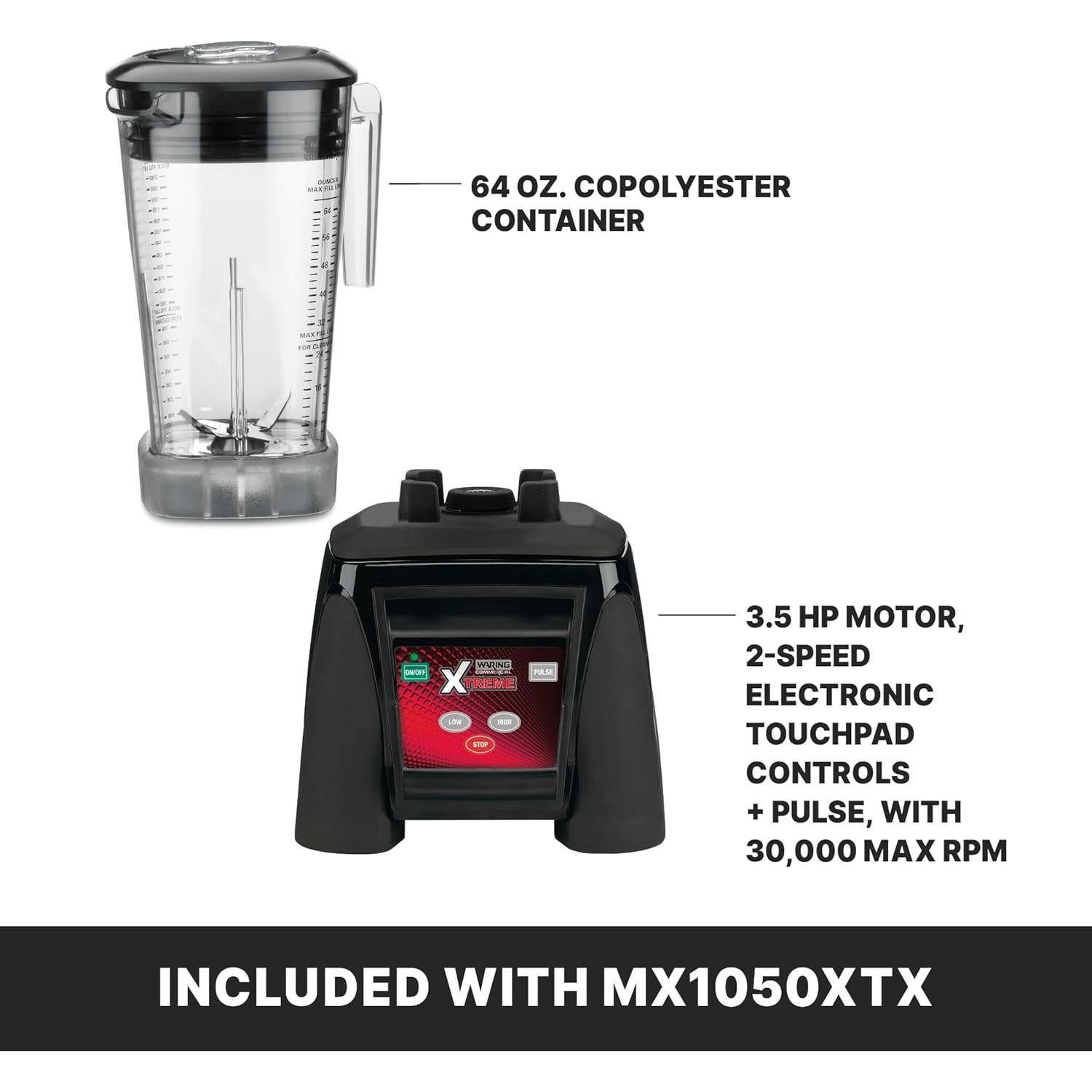 Licuadora Waring MX1050XTX 3.5 HP 64 oz (1.89 L) Teclado