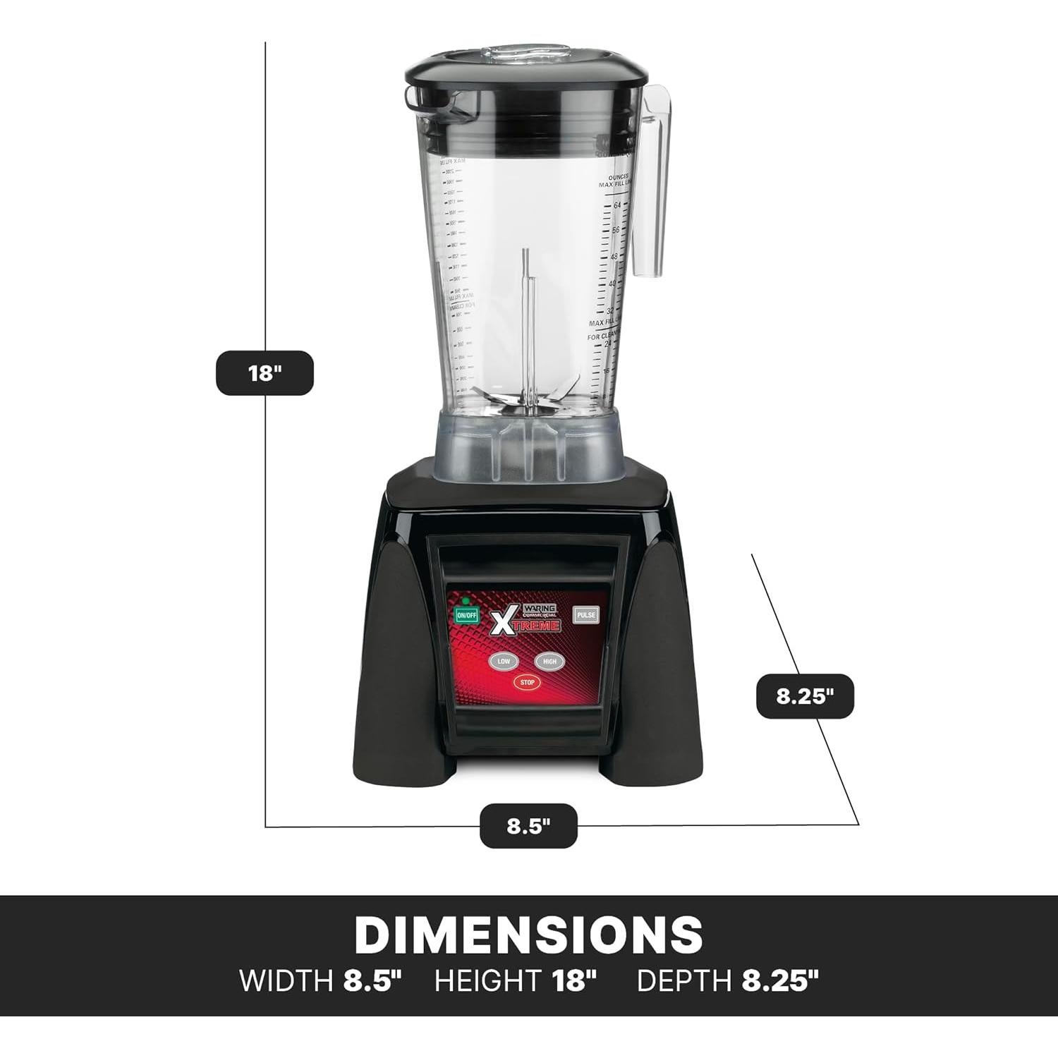 Licuadora Waring MX1050XTX 3.5 HP 64 oz (1.89 L) Teclado