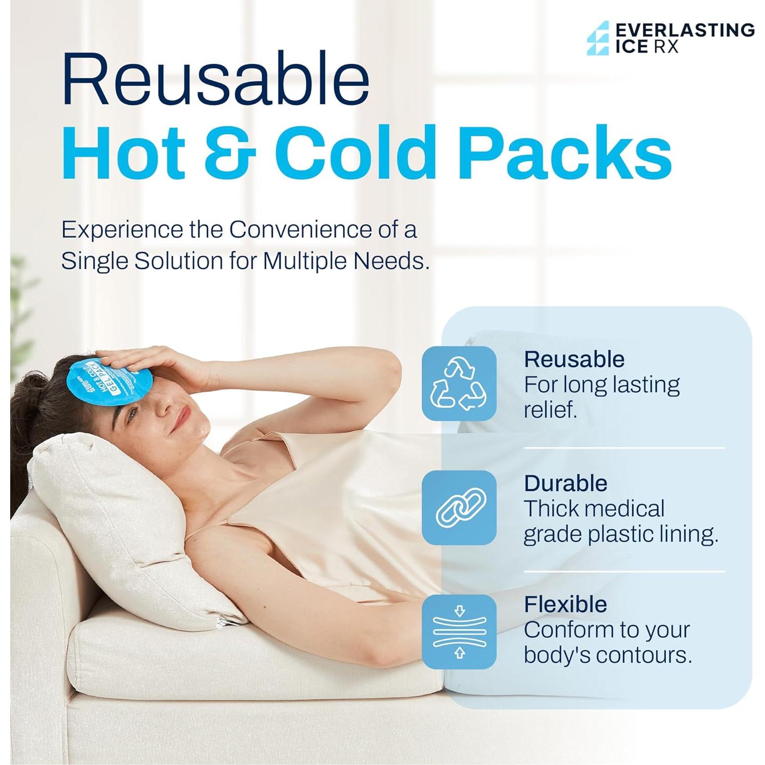 Set de 7 Paquetes de Gel Frío y Calor Reutilizables 19.9x14.5cm