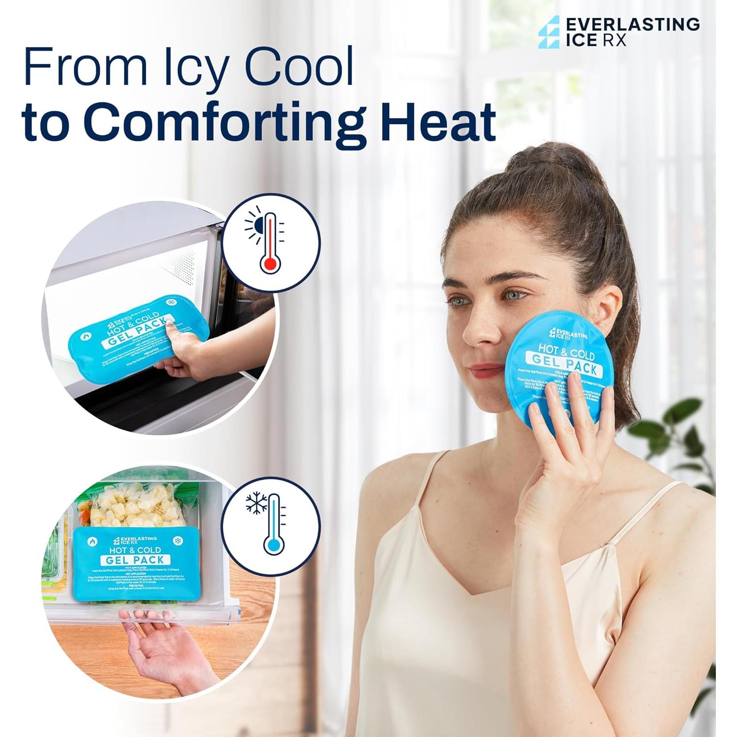 Set de 7 Paquetes de Gel Frío y Calor Reutilizables 19.9x14.5cm