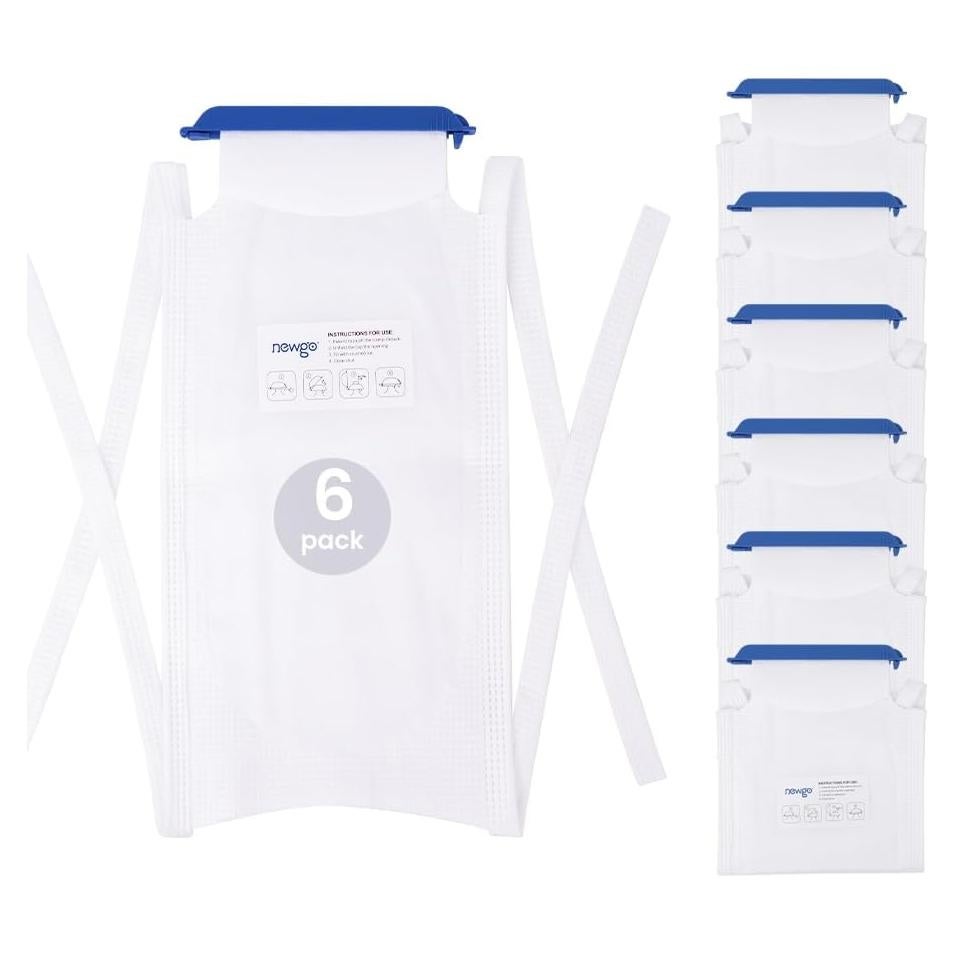 Bolsas de Hielo Recargables NEWGO - Paquete de 6 Grande 17.8x11.7cm
