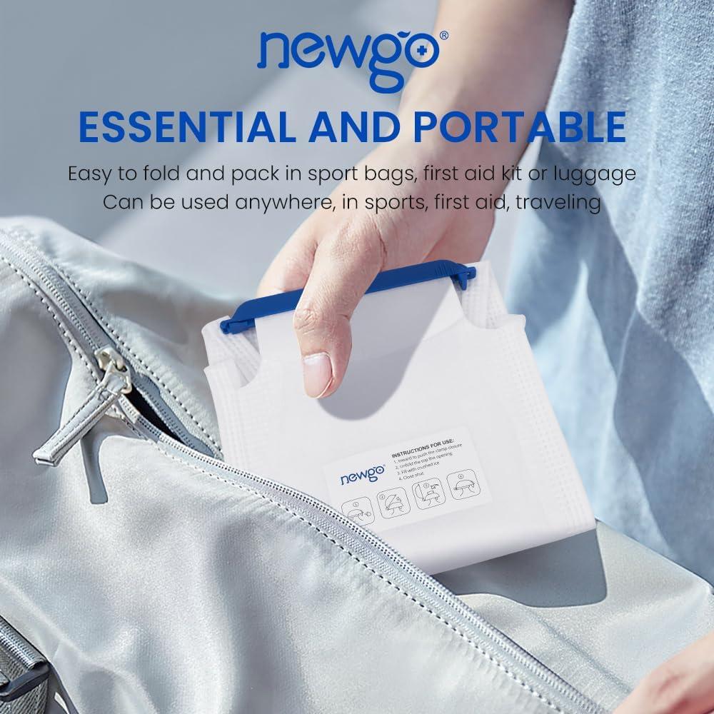 Bolsas de Hielo Recargables NEWGO - Paquete de 6 Grande 17.8x11.7cm