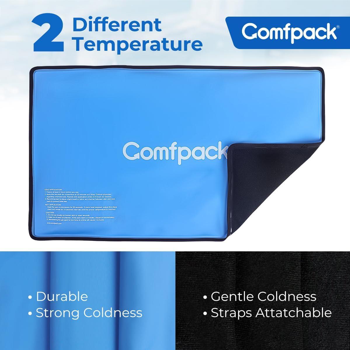 Paquete de Hielo XL Comfpack Flexible 55 x 33 cm con 3 Correas
