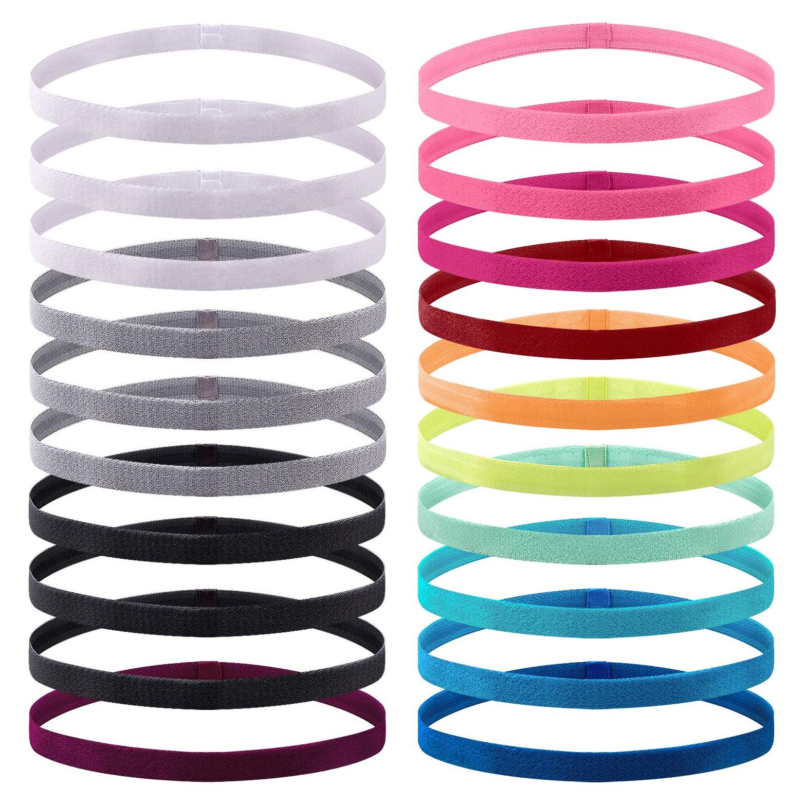 Diademas Elásticas Antideslizantes Duufin - 20 Piezas Multicolor