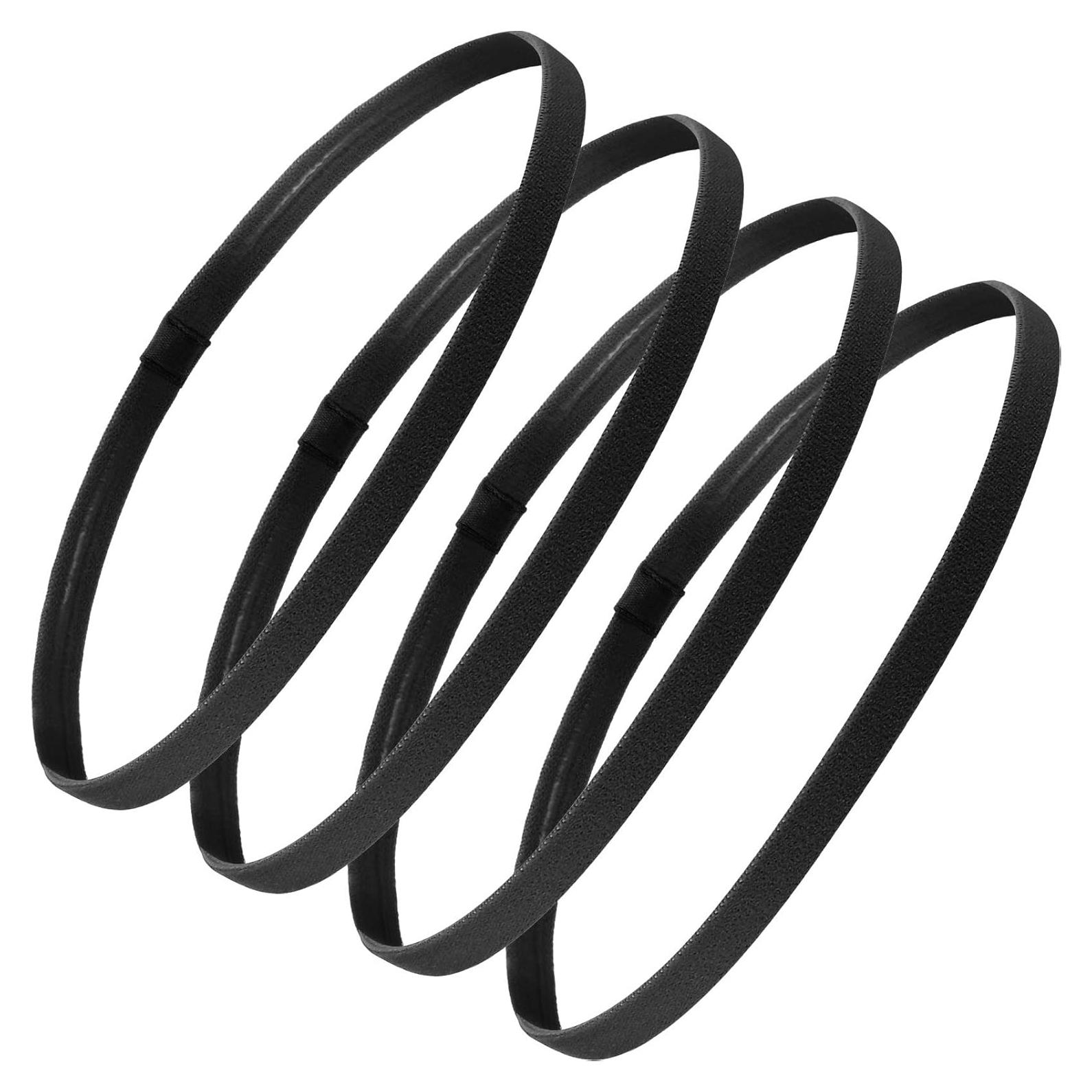4 Bandas Elásticas Antideslizantes Bememo para Deporte - Negro