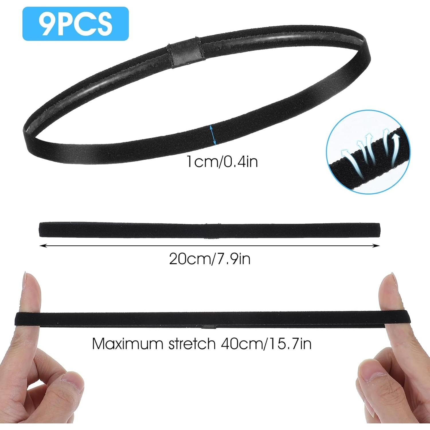 9 Cintas Elásticas Deportivas Antideslizantes HJZHII - Neutras
