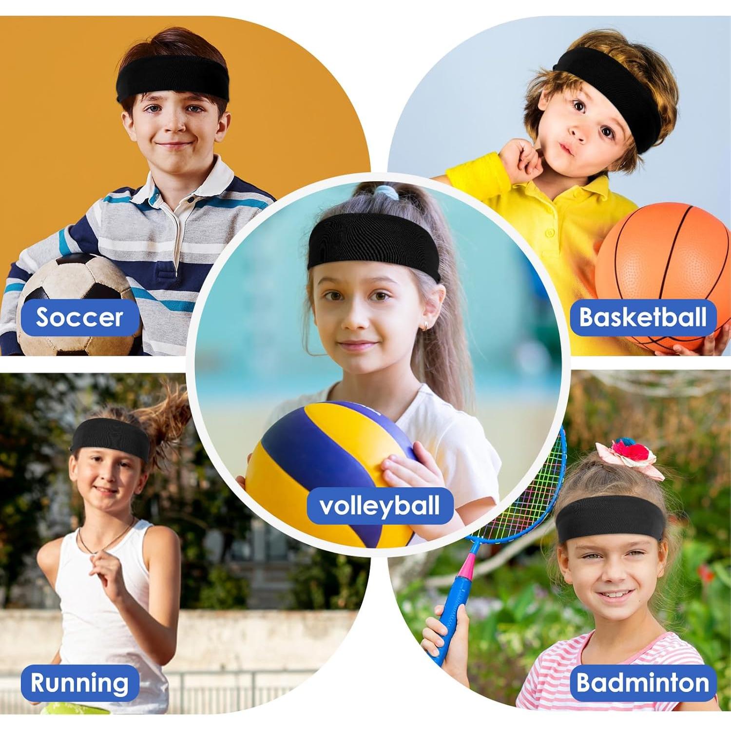 3 Diademas Deportivas Elásticas Dimeho para Niños Unisex
