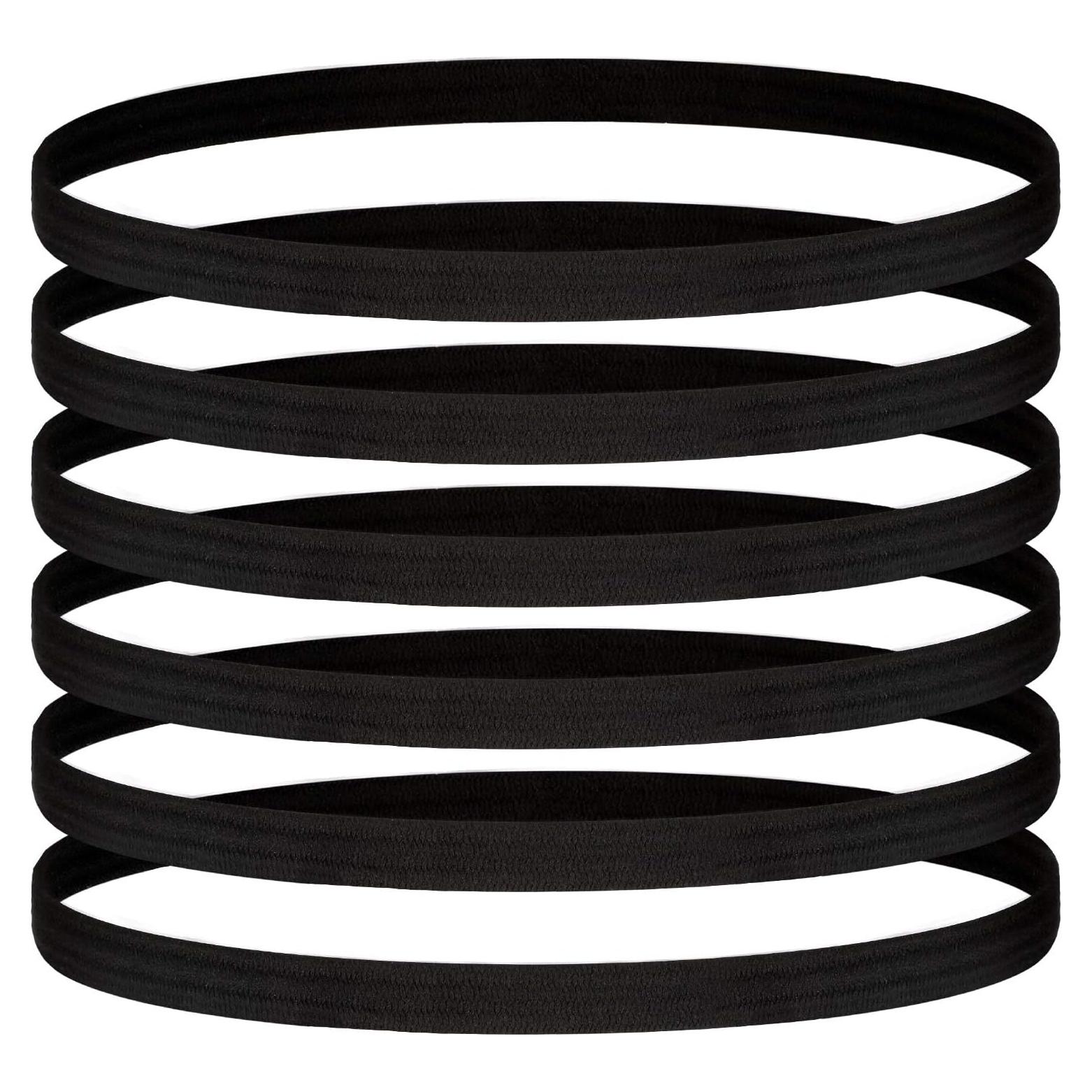 WILLBOND 12 Bandas Elásticas Negras para Cabello y Deporte