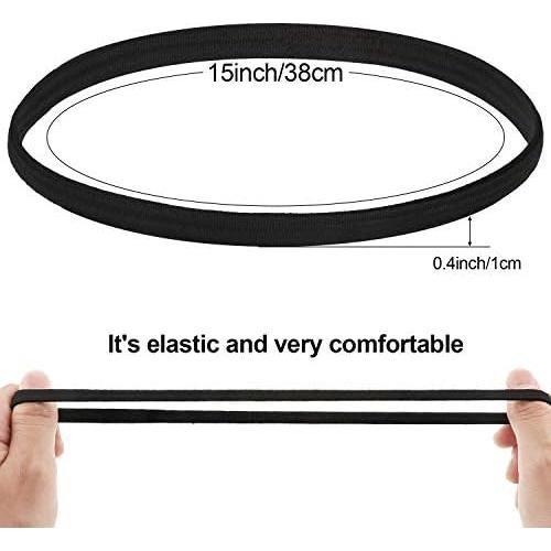 WILLBOND 12 Bandas Elásticas Negras para Cabello y Deporte