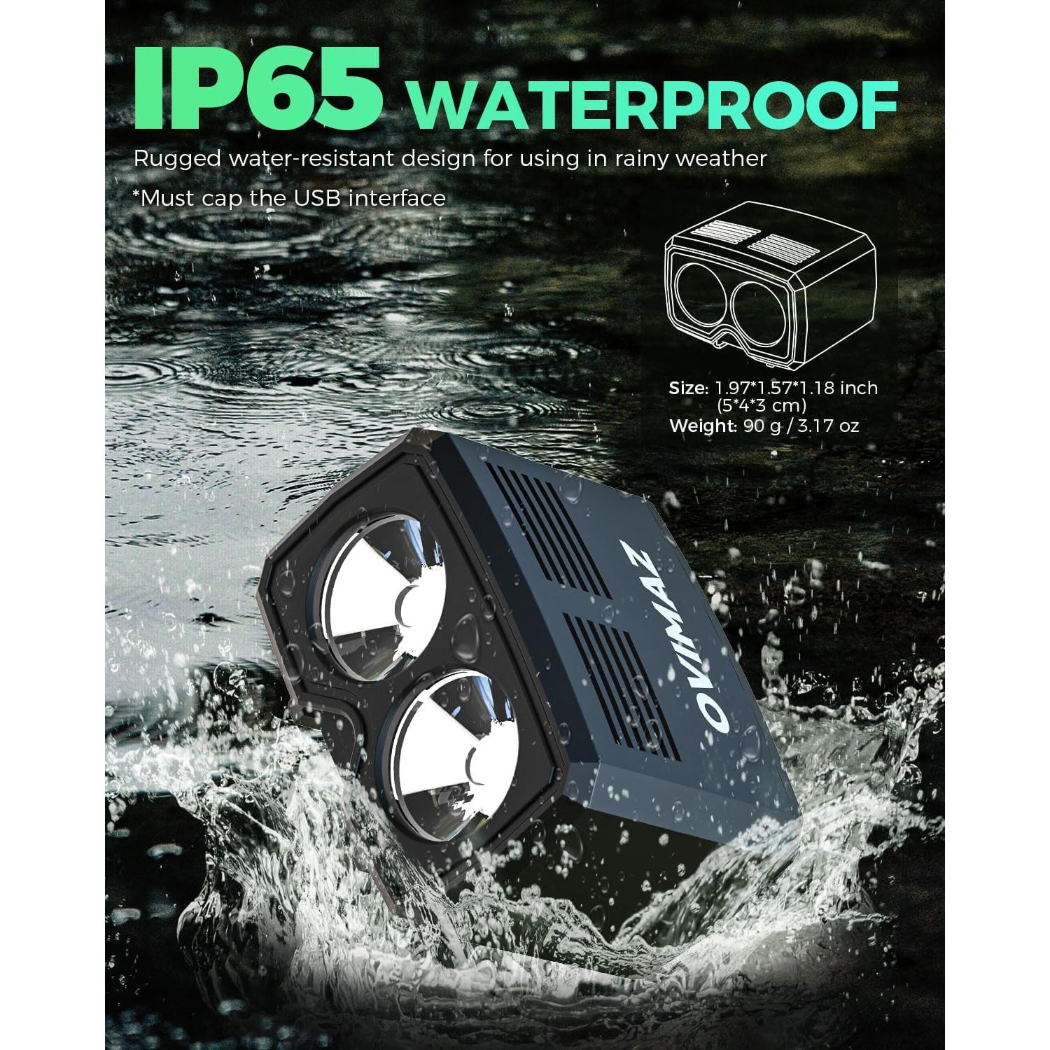 Luz para Casco de Bicicleta OVIMAZ LX-A001 1000 Lúmenes USB