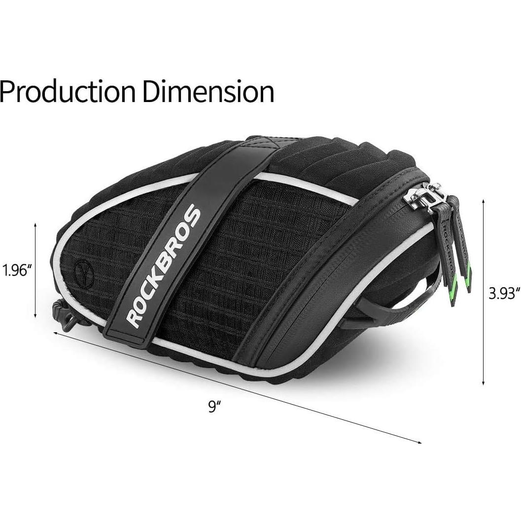 Bolsa de Silla de Bicicleta ROCKBROS C16 Negra Impermeable