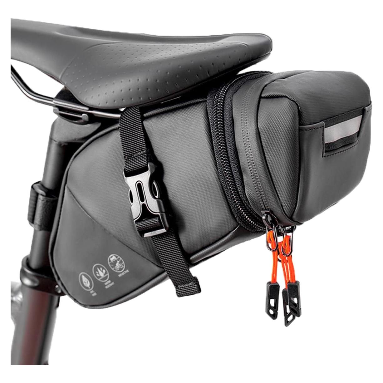 Bolsa de Silla de Bicicleta Danuosie Expandible Impermeable 2L