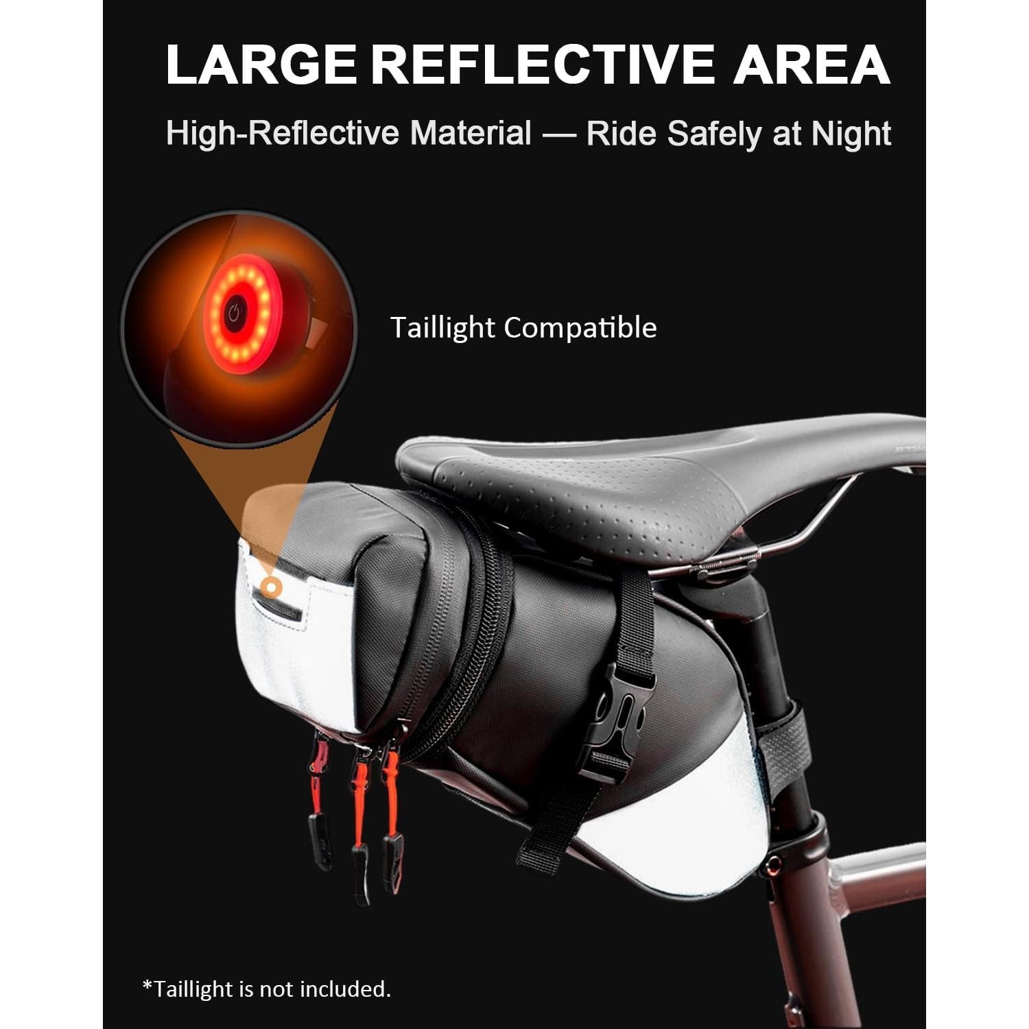 Bolsa de Silla de Bicicleta Danuosie Expandible Impermeable 2L