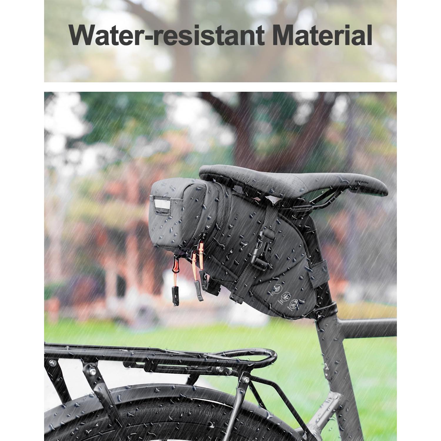 Bolsa de Silla de Bicicleta Danuosie Expandible Impermeable 2L