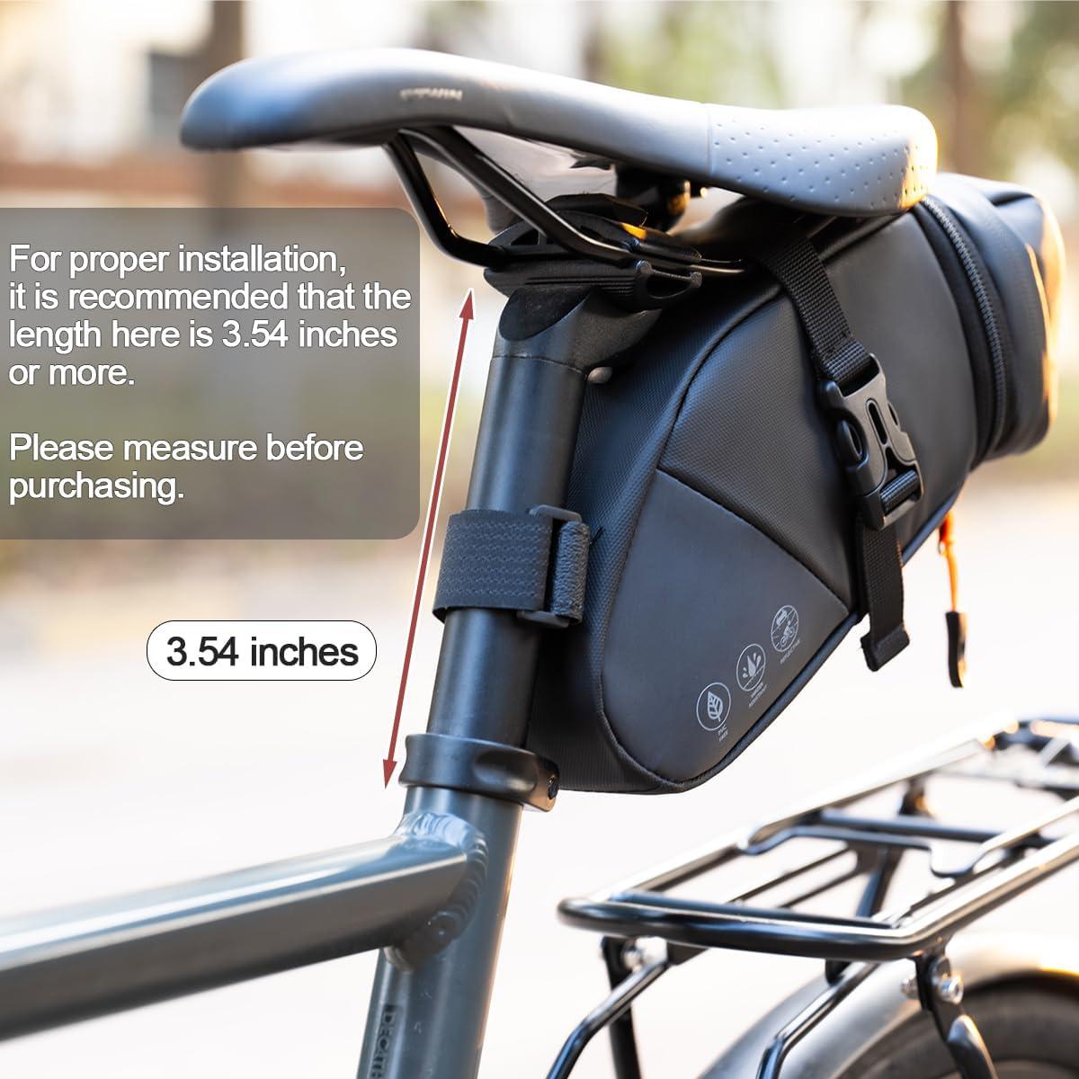 Bolsa de Silla de Bicicleta Danuosie Expandible Impermeable 2L