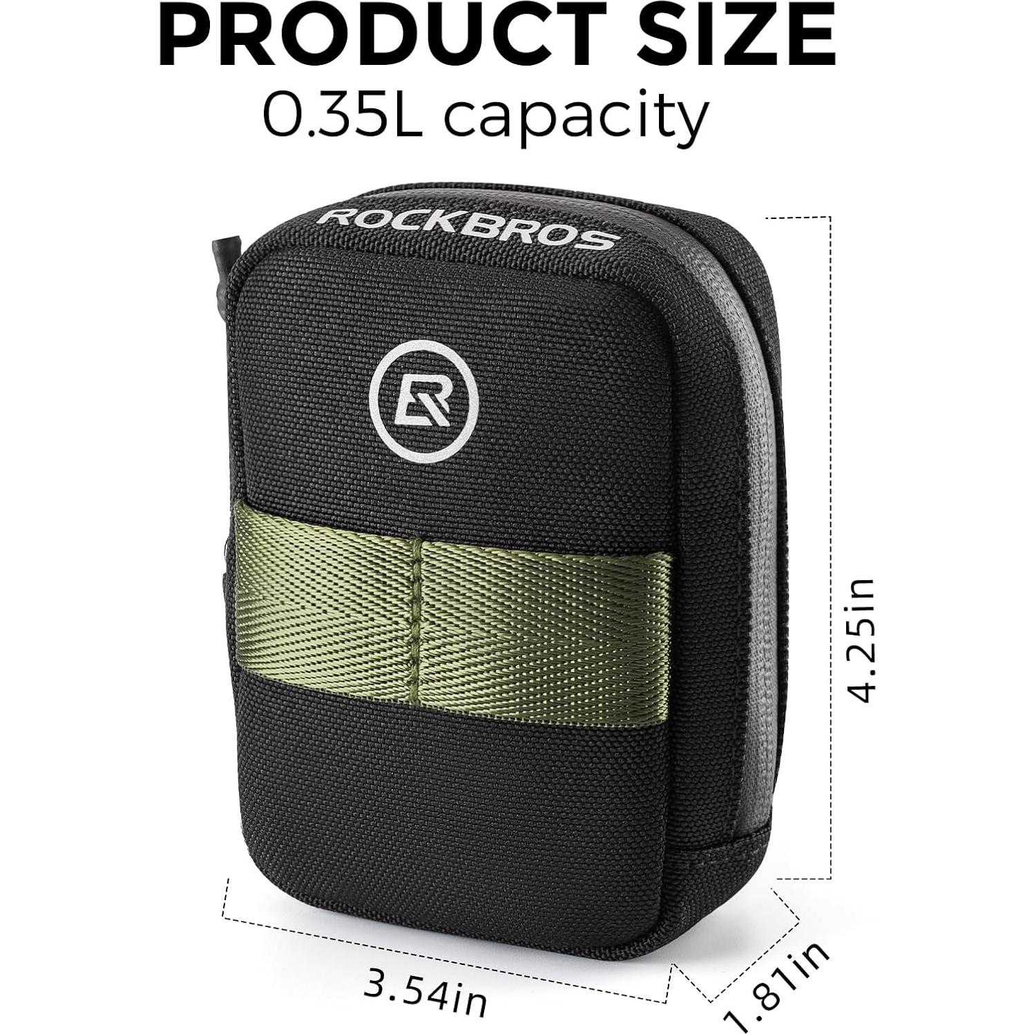 Bolsa de Sillín ROCKBROS Negra 0.35L para Bicicletas