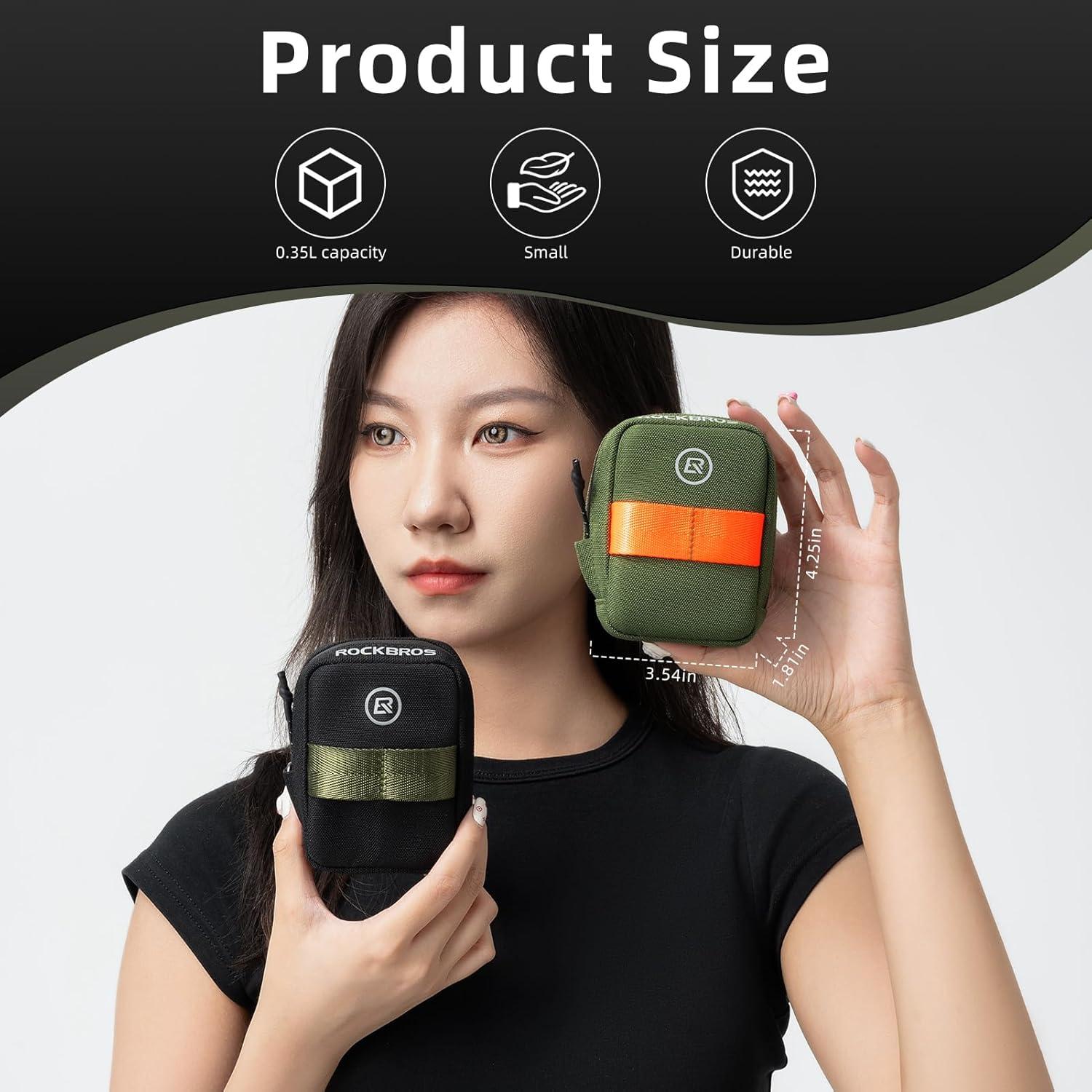 Bolsa de Sillín ROCKBROS Negra 0.35L para Bicicletas