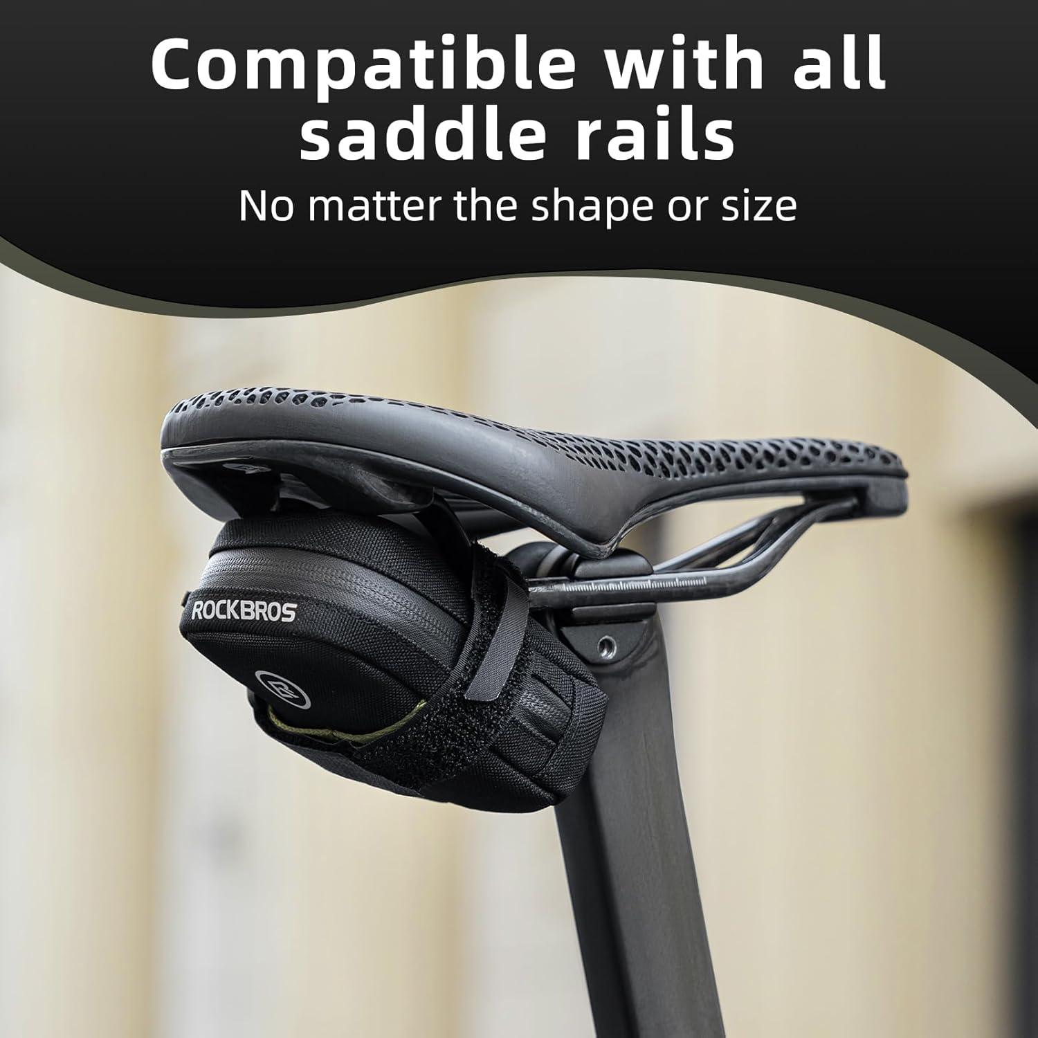 Bolsa de Sillín ROCKBROS Negra 0.35L para Bicicletas