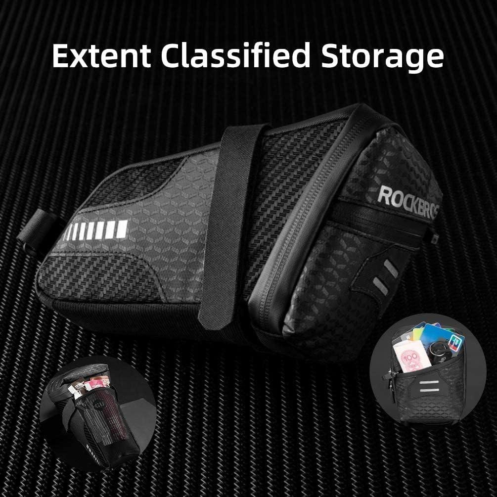 Bolsa de Silla de Bicicleta ROCKBROS 1.5L Negra - Accesorios Ciclismo
