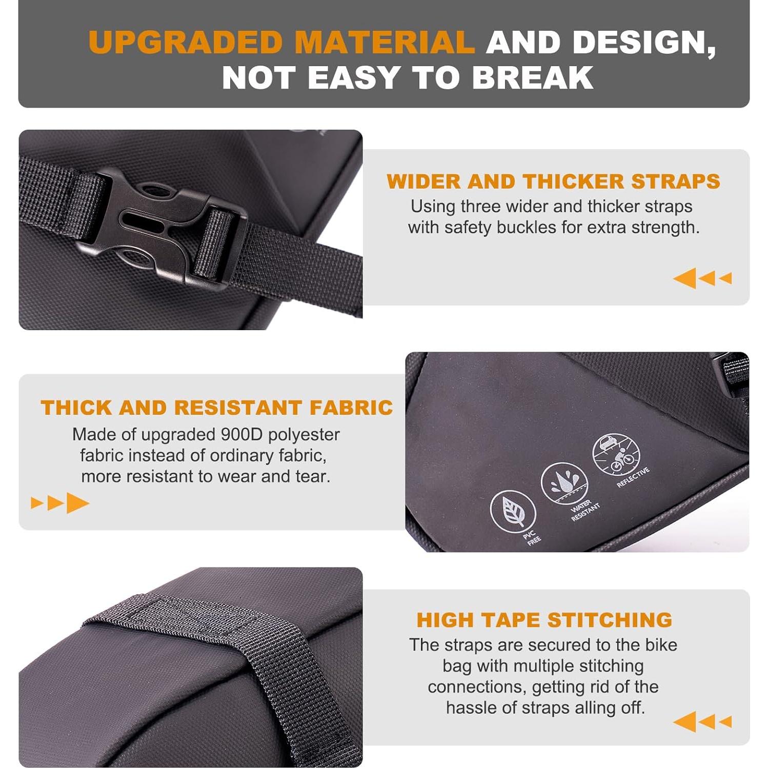 Bolsa de Silla de Bicicleta NDakter 2L Impermeable Ajustable