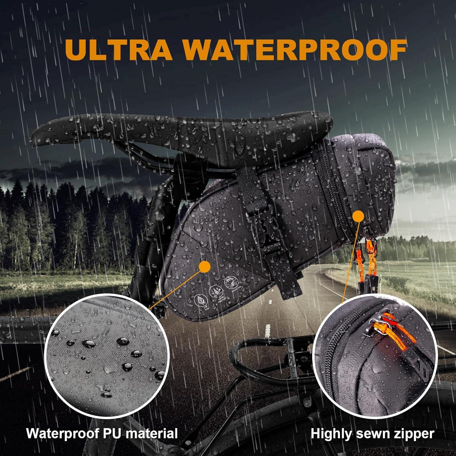 Bolsa de Silla de Bicicleta NDakter 2L Impermeable Ajustable