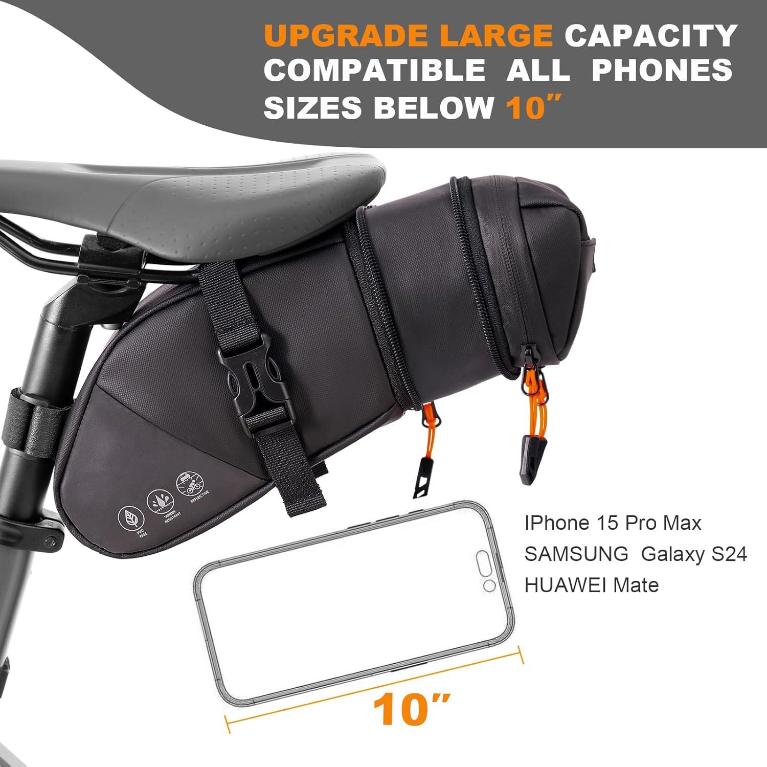Bolsa de Silla de Bicicleta NDakter 2L Impermeable Ajustable