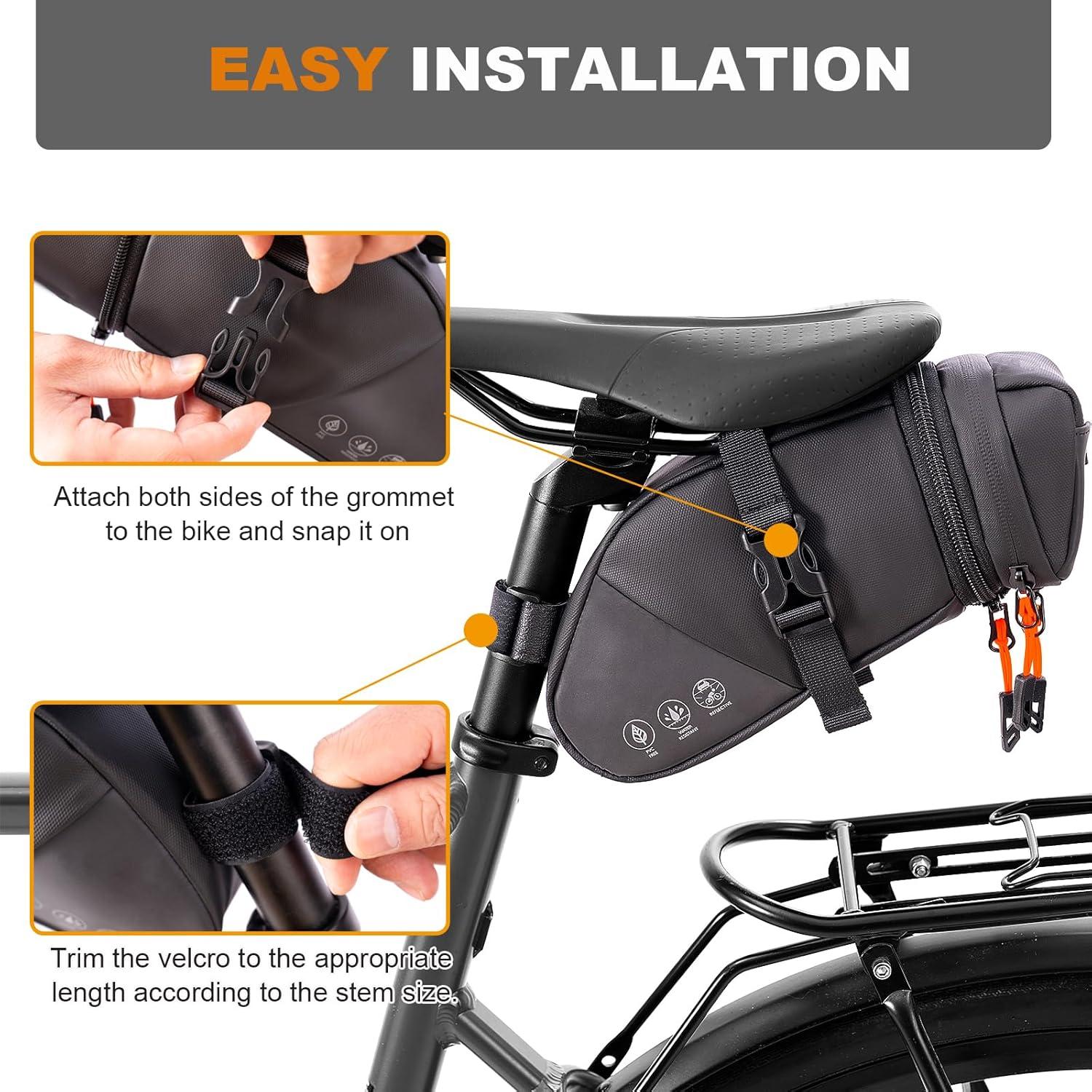 Bolsa de Silla de Bicicleta NDakter 2L Impermeable Ajustable