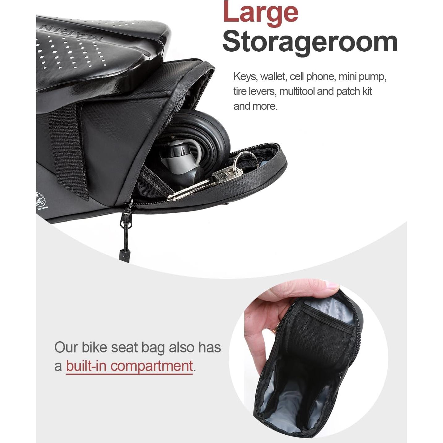 Bolsa de Silla de Bicicleta DANUOSIE 1L Impermeable