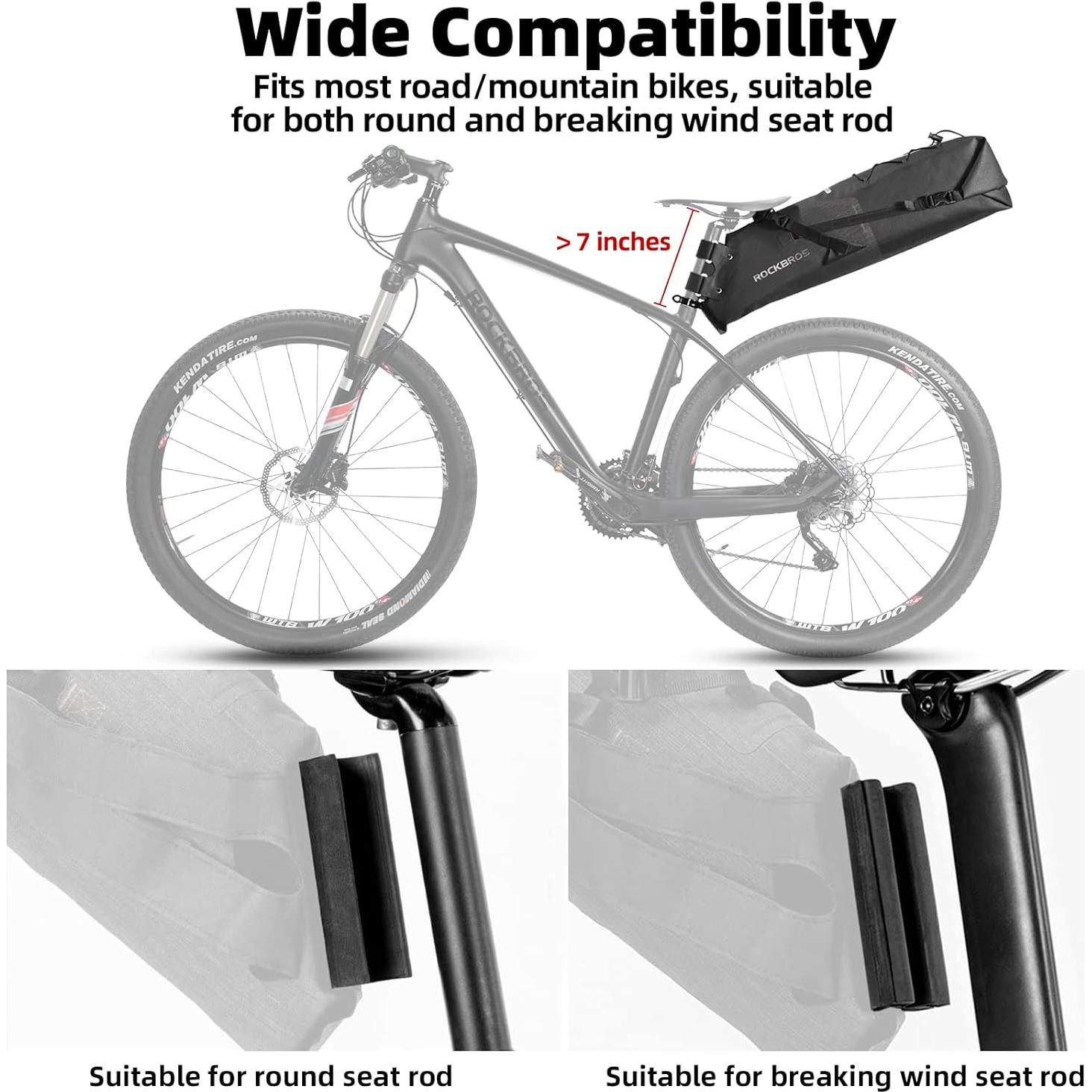 Bolsa de Sillín ROCKBROS Impermeable 14L Ajustable