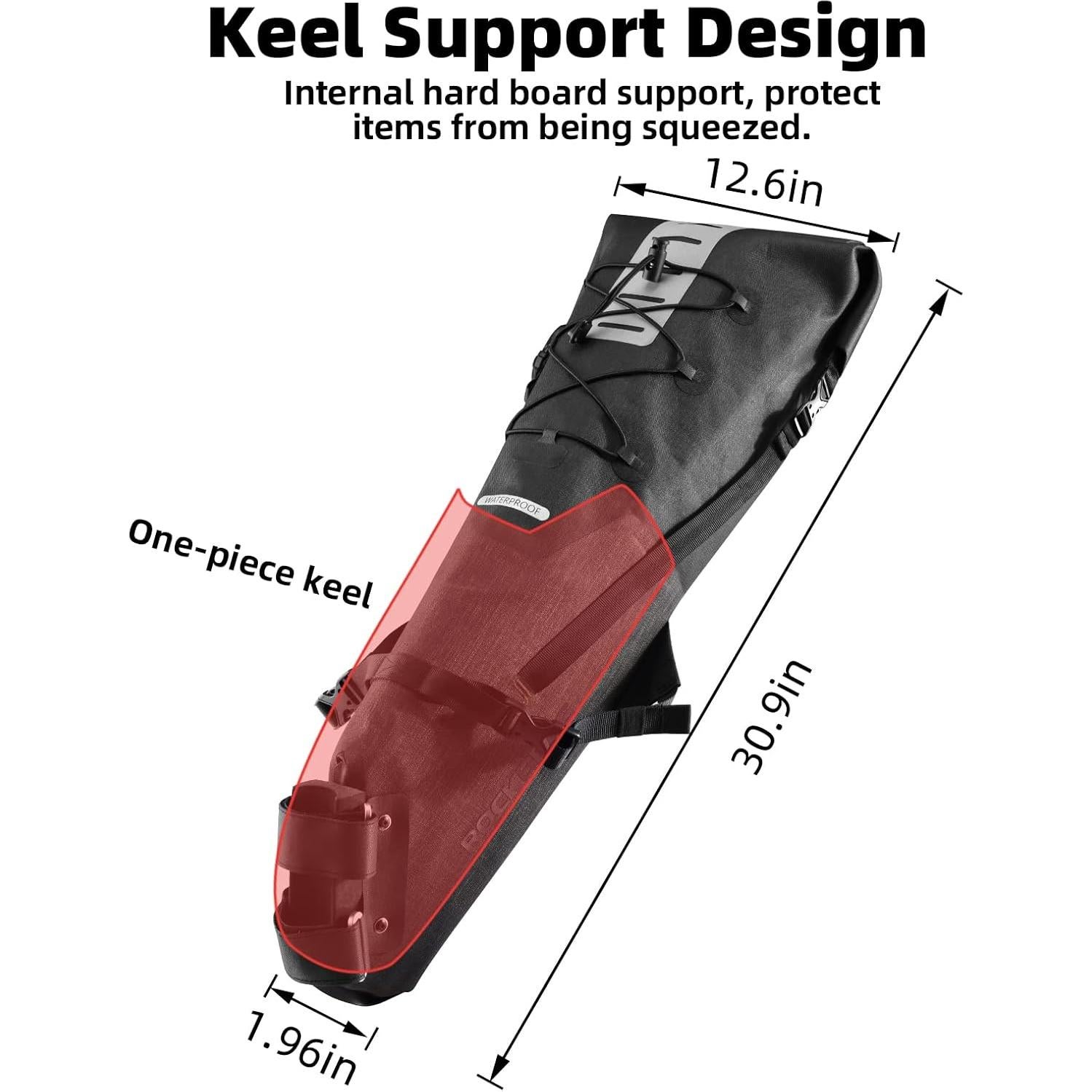 Bolsa de Sillín ROCKBROS Impermeable 14L Ajustable