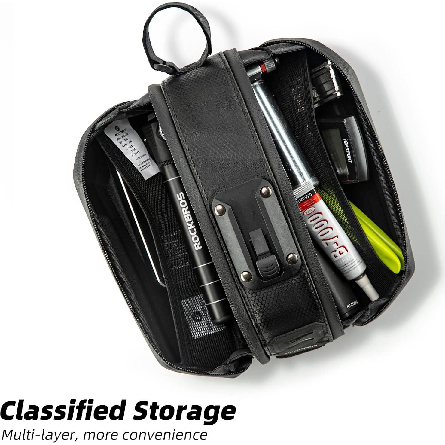 Bolsa de Sillín ROCKBROS 1.7L Dura Reflectante para Bicicleta