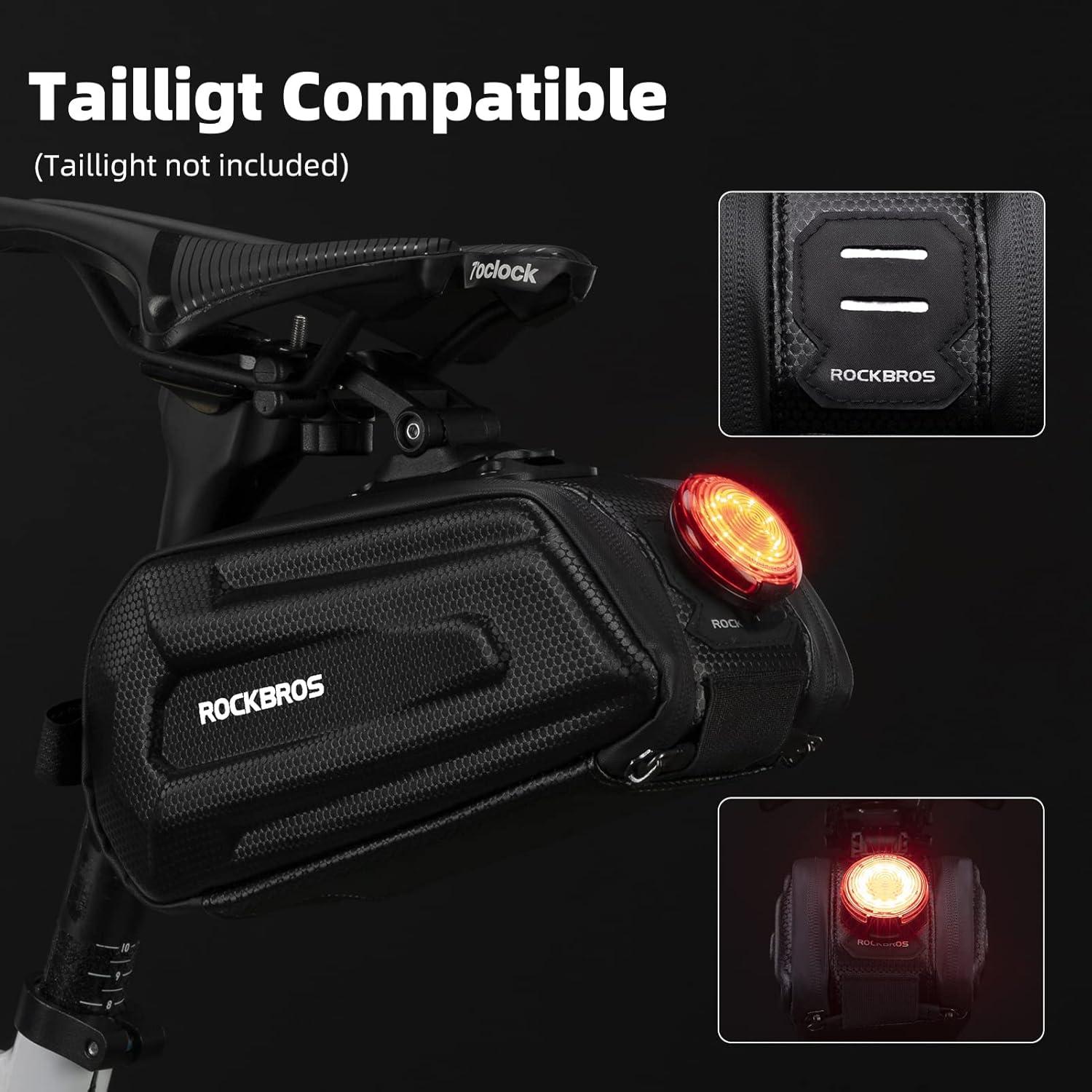 Bolsa de Sillín ROCKBROS 1.7L Dura Reflectante para Bicicleta