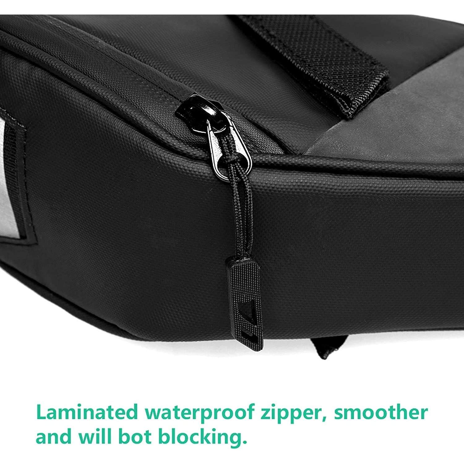 Bolsa de Silla de Bicicleta PDEEY Impermeable 1.5L Negra