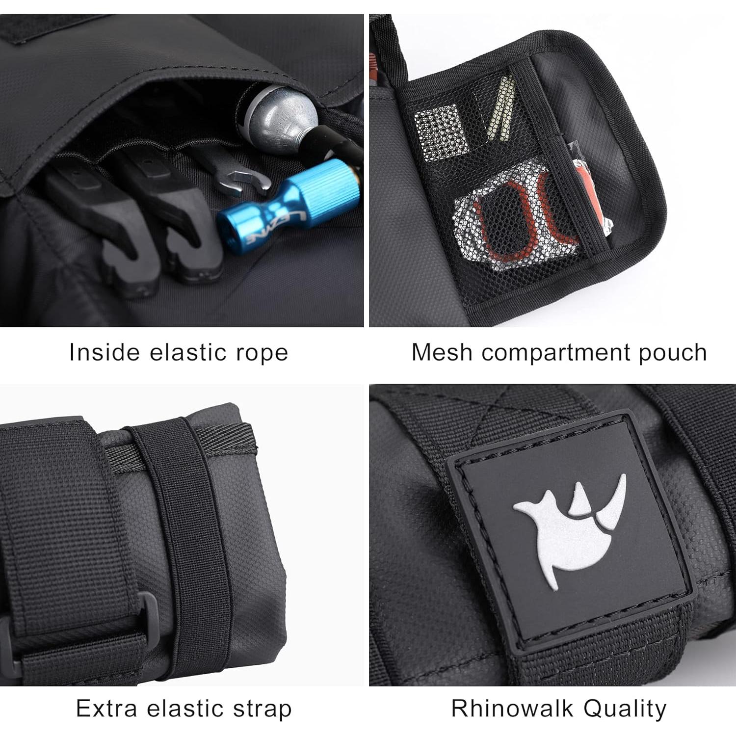 Bolsa de Silla de Bicicleta Rhinowalk Negra 105g Accesorios