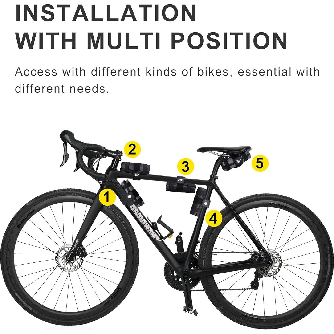 Bolsa de Silla de Bicicleta Rhinowalk Negra 105g Accesorios