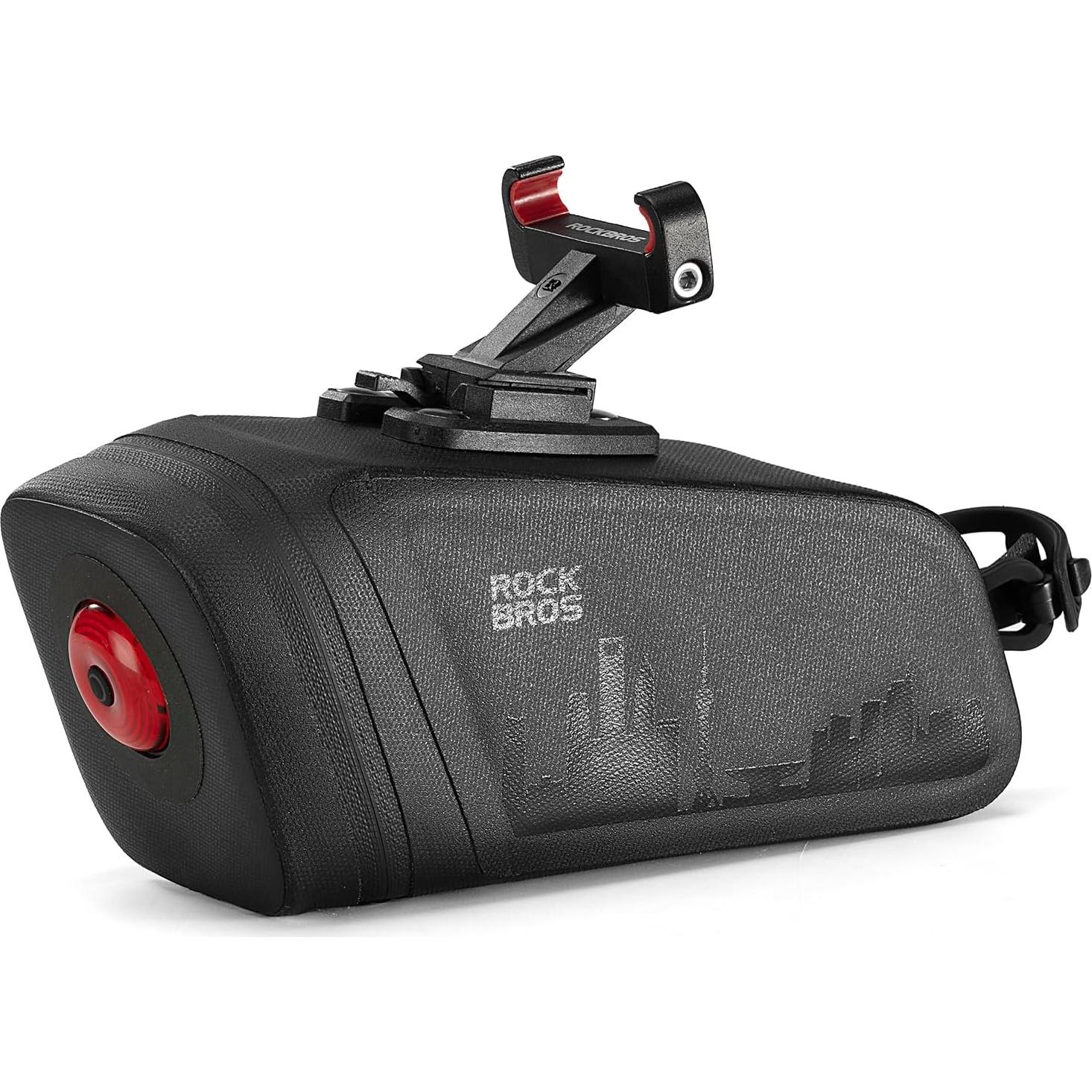 Bolsa de Sillín ROCKBROS 0.66L Impermeable con Luz Trasera