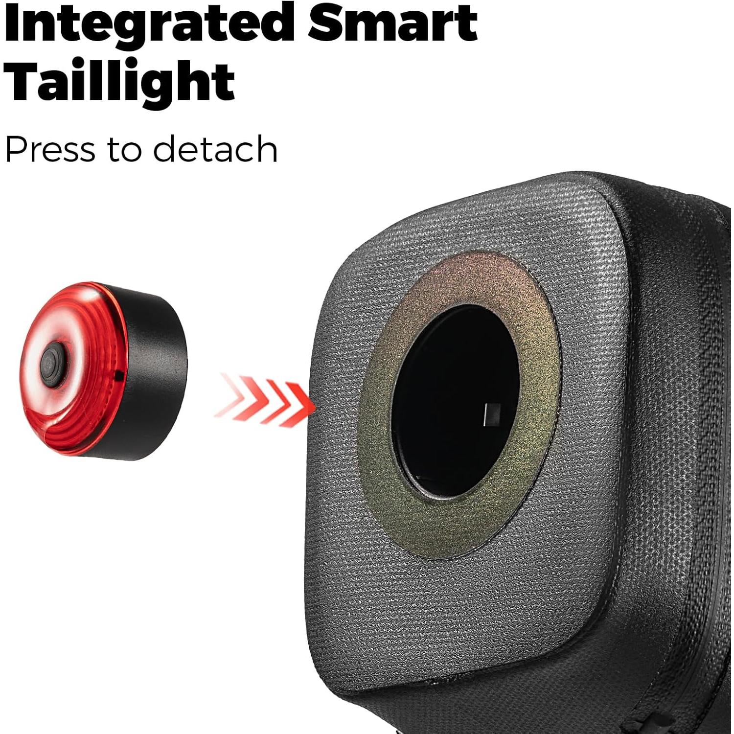 Bolsa de Sillín ROCKBROS 0.66L Impermeable con Luz Trasera