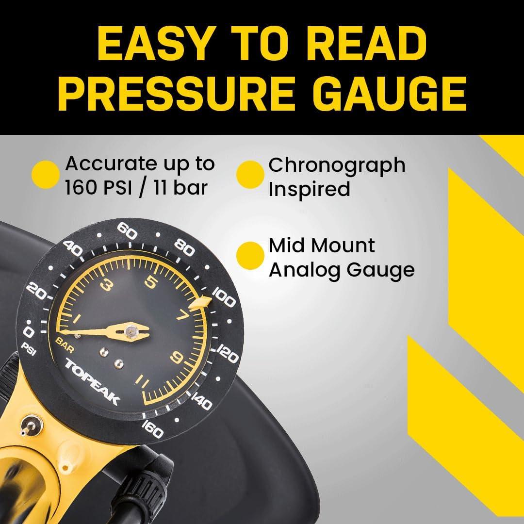 Bomba de Piso Topeak JoeBlow Sport III - Alta Presión 160 psi