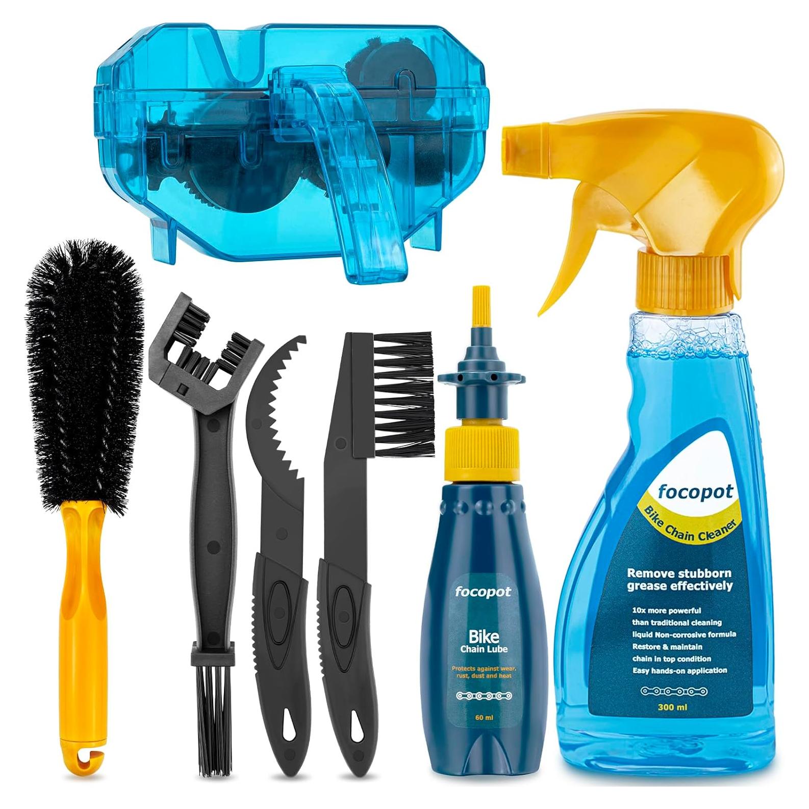 Kit de Limpieza de Bicicleta Focopot con Lubricante y Desengrasante
