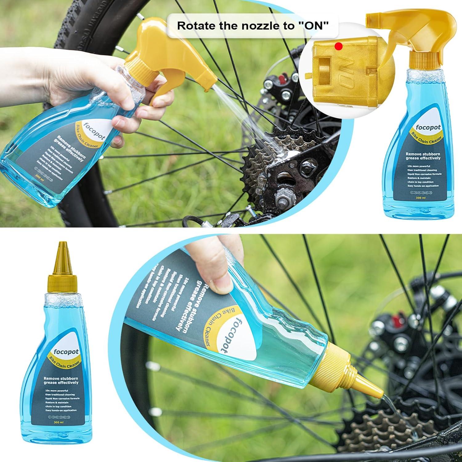Kit de Limpieza de Bicicleta Focopot con Lubricante y Desengrasante