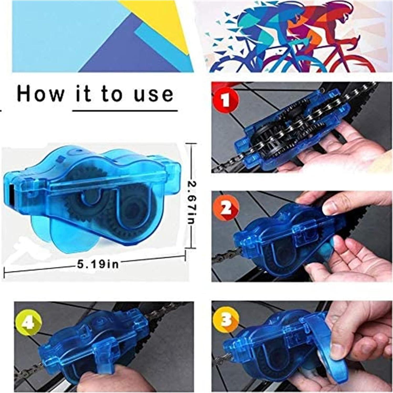 Kit de Limpieza de Bicicleta Focopot 9 Piezas - Limpiador de Cadena y Cepillos