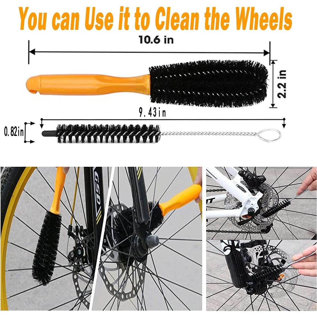 Kit de Limpieza de Bicicleta 10 Piezas QeeHeng - Cepillos y Limpiador